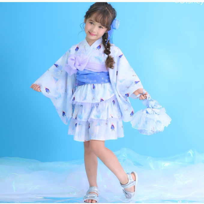 暑さに負けない夏のプリンセス💎『アナと雪の女王』浴衣ドレス 【接触冷感・吸水速乾】