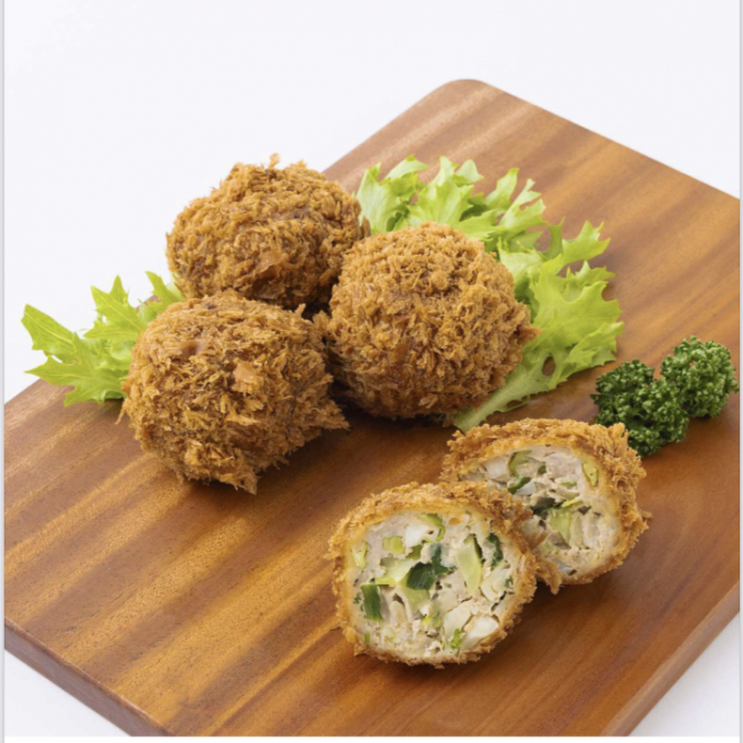 にらとキャベツのメンチかつ