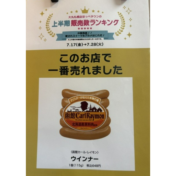 カール・レイモンの1位は＜ウインナー＞🥇