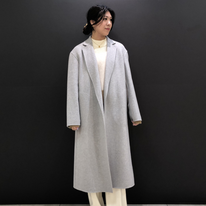 カシミア混リラクシーコート