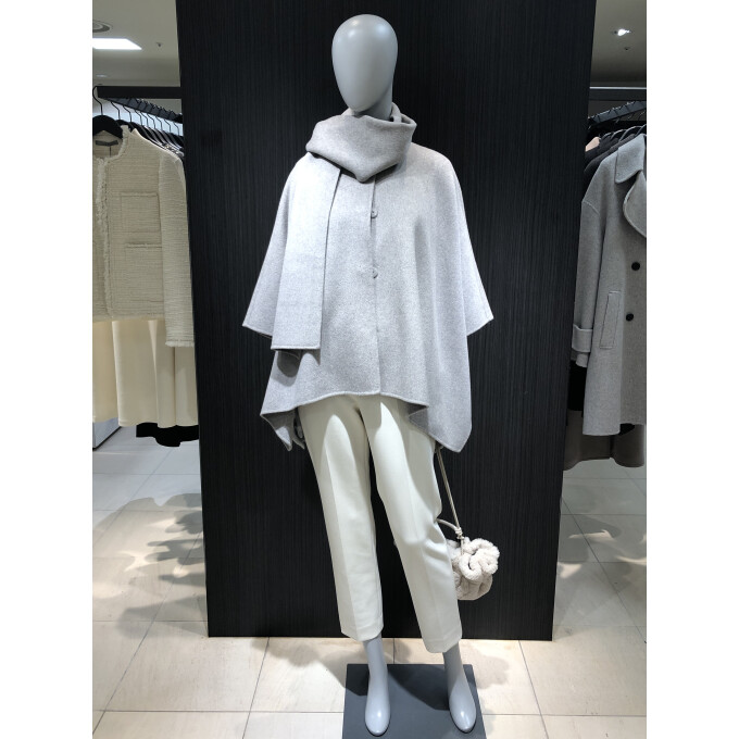 【新作】ストール付ケープコート