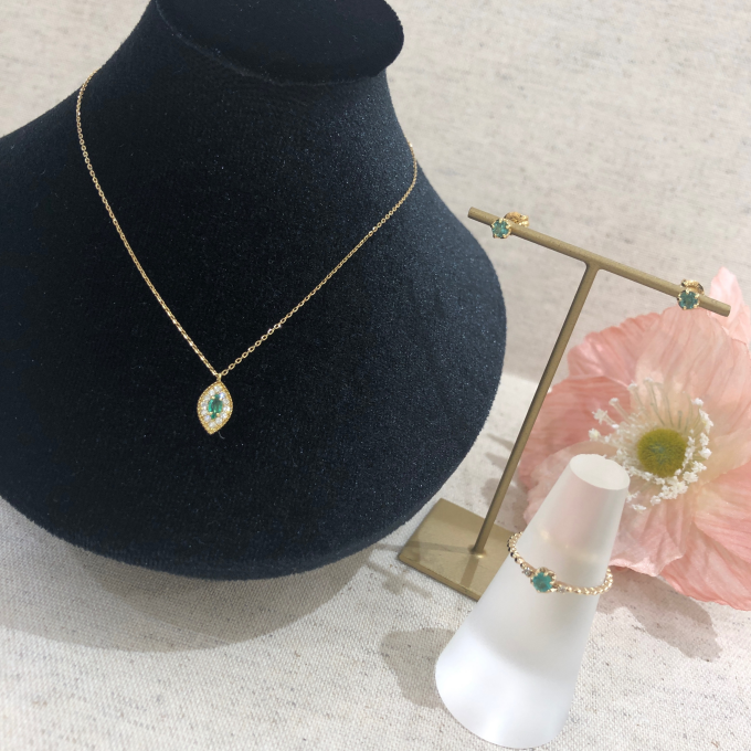 ５月誕生石❕エメラルドを使用したジュエリーのご紹介✨
