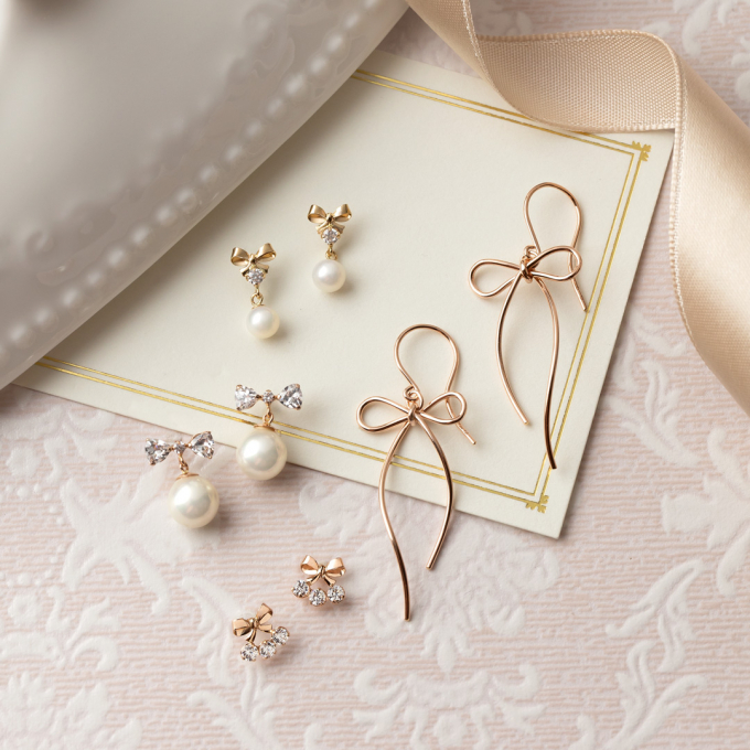 リボンモチーフピアスのご紹介🎀