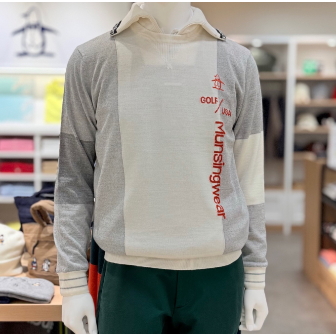 配色おしゃれなクルーネックセーター🐧