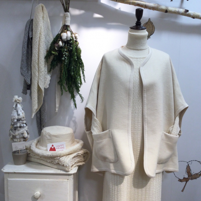 シルクコットンポンチョベスト