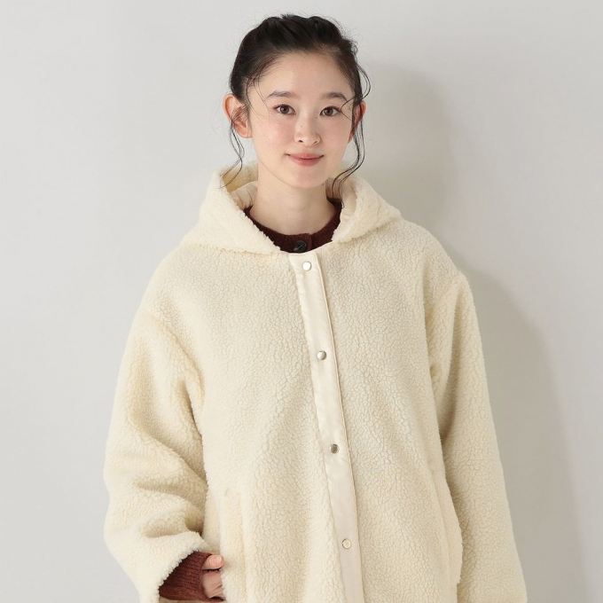 【フード取り外し可 洗える】ボアショートコート🧥