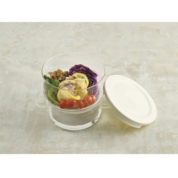 ガラスのある生活「HARIO ガラスのせいろ蒸し器」