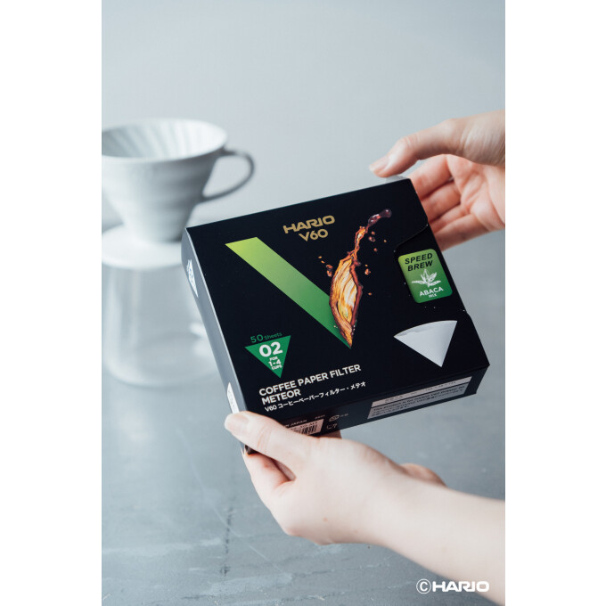 スペシャルティコーヒー向けペーパーフィルター「HARIO V60コーヒーペーパーフィルター・メテオ」