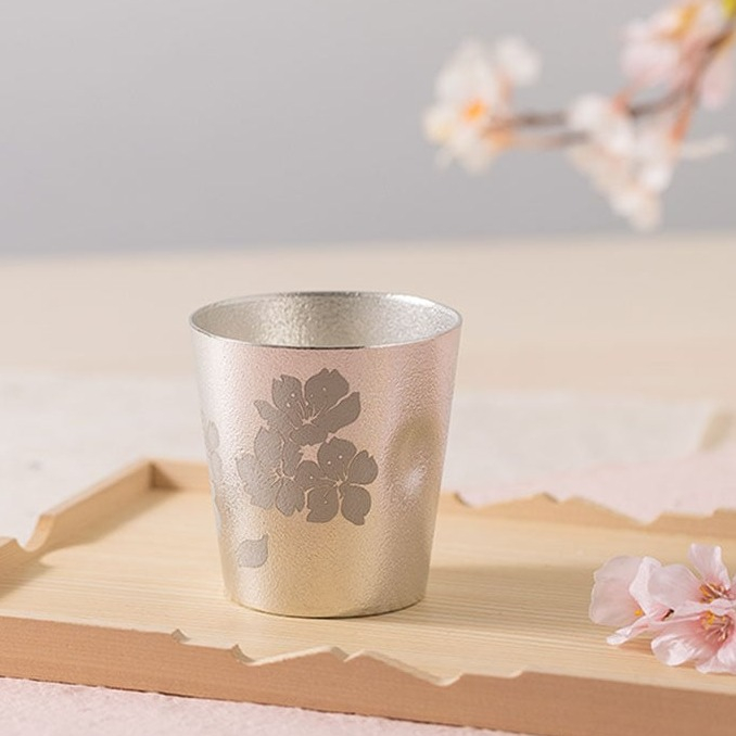 【能作】咲きこぼれる桜模様のNAJIMIタンブラー – 四季の盃 – 桜