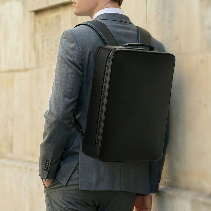 シボ革が魅せる、洗練された佇まい。高機能2wayビジネスバックパック