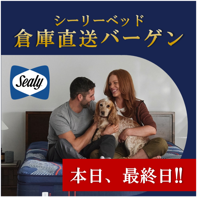 【スタート!!】〈シーリーベッド〉倉庫直送バーゲン!!