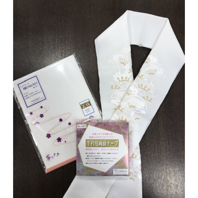 5分で縫わずにテープで半衿付け🕰️