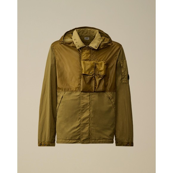 【C.P.COMPANY】Flatt Nln Mixed Hooded Lens Jkt