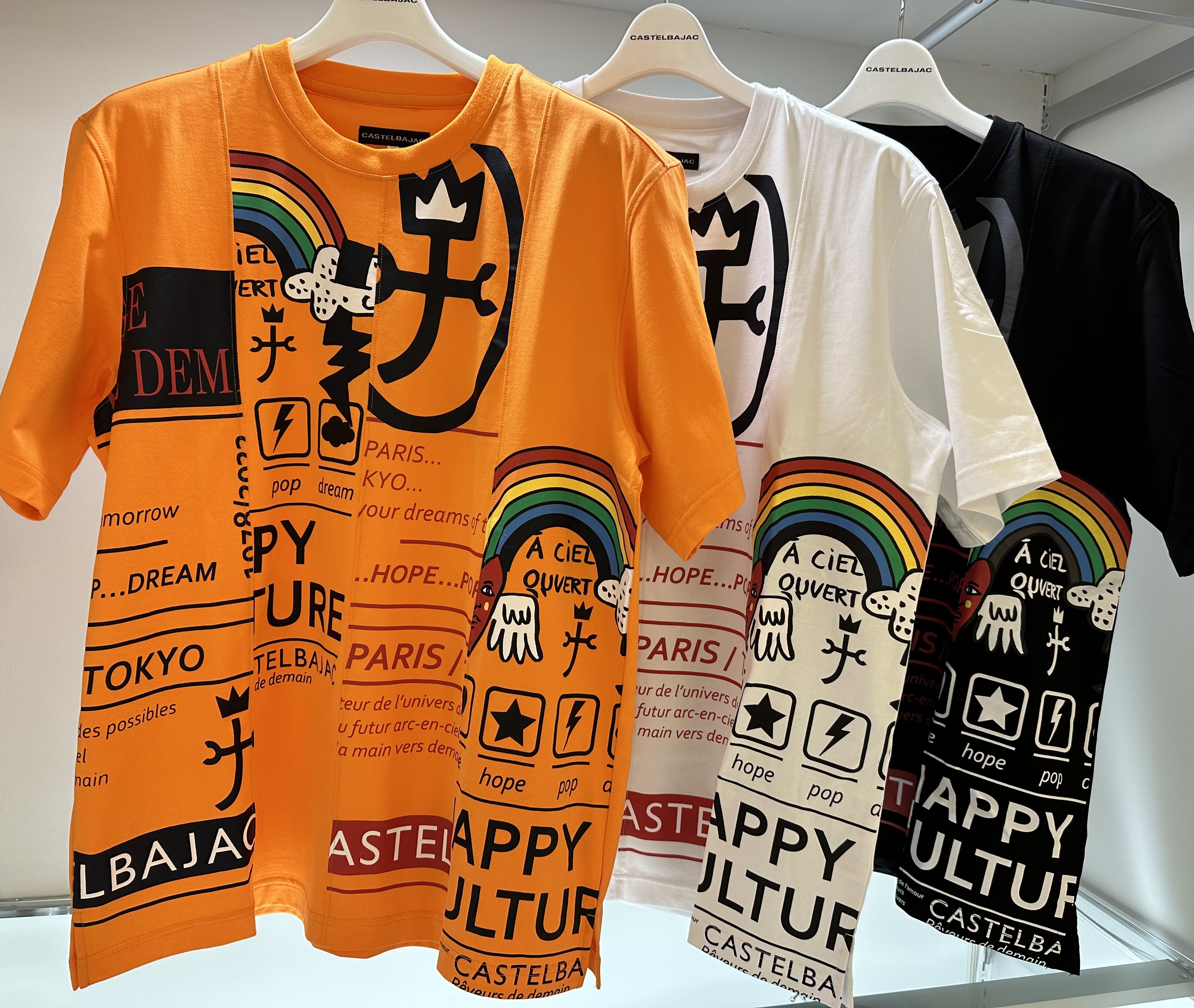 もらって 嬉しい お歳暮 ランキング 大胆な柄の切り替えプリントTシャツ😆 カステルバジャック | トップス