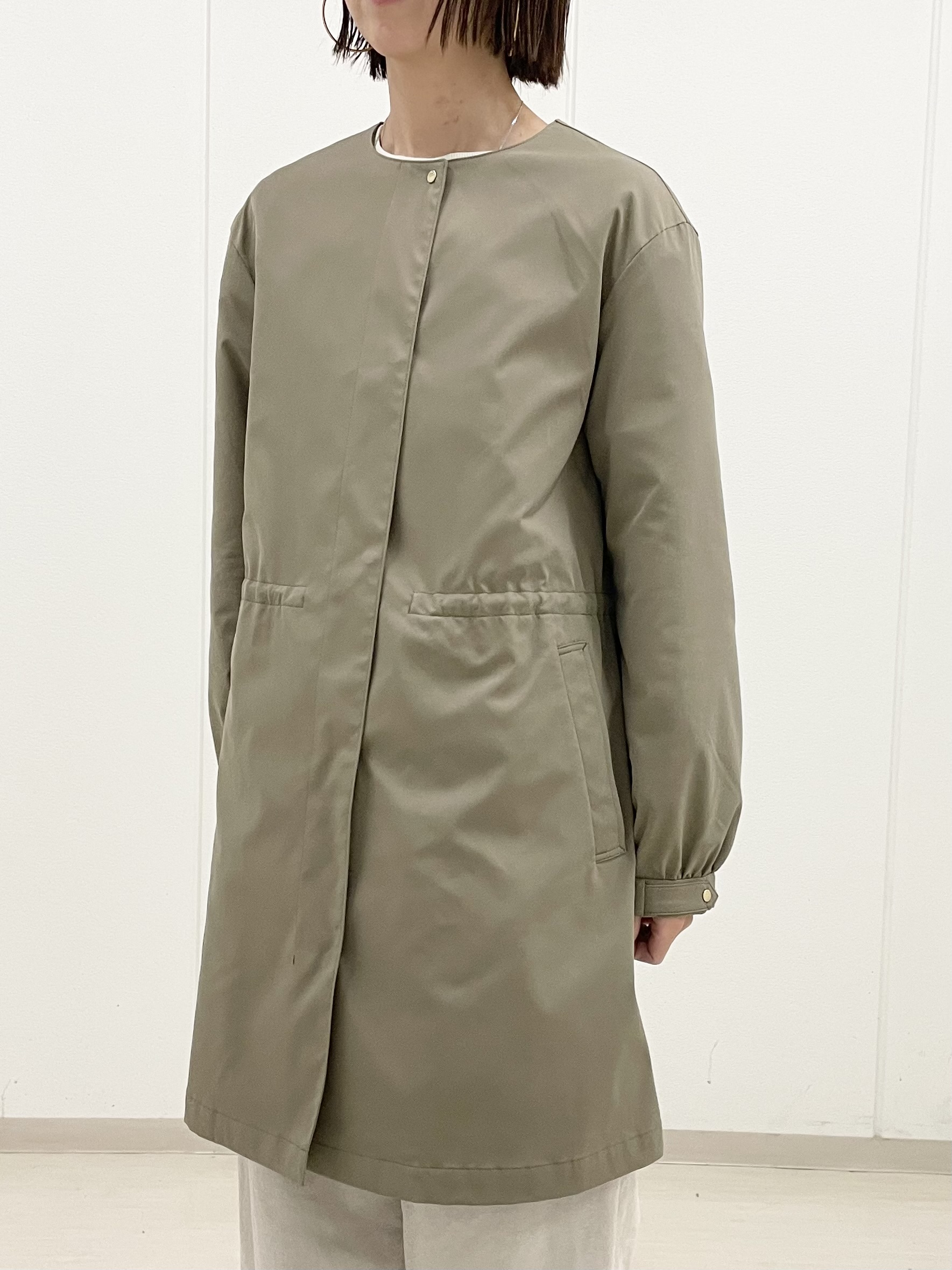 【国際ブランド】 6階J.PRESS J | LADIES】リラックス感のあるノーカラーコート ジャケット・アウター