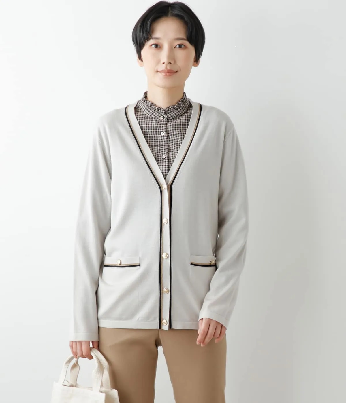 シモンズグランドセール NEW BLOG SHOP 大丸梅田店公式 | ニューヨーカー | YORKER】Vネックニットカーディガン トップス
