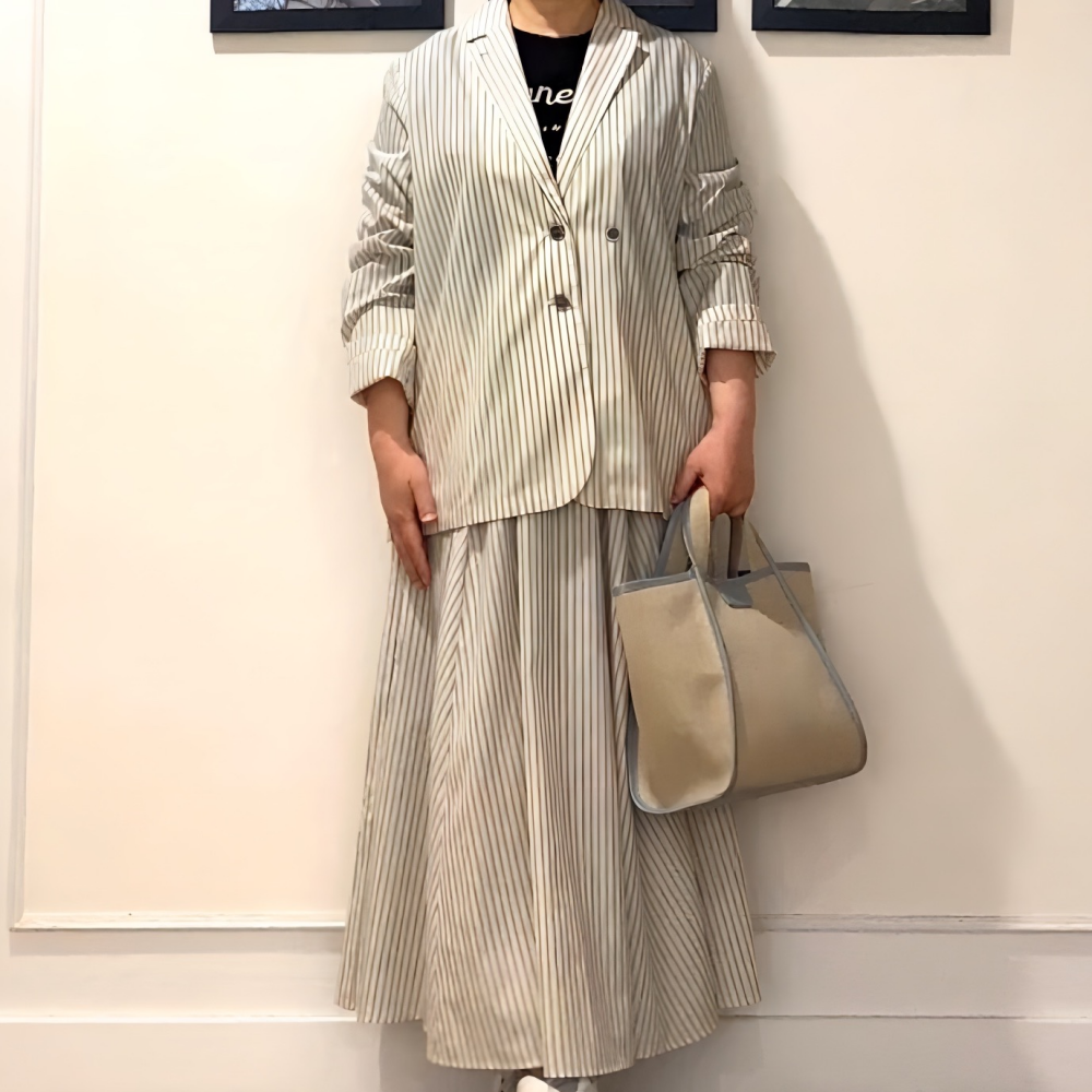 統一感で魅せるセットアップコーデ🍃🤎👜