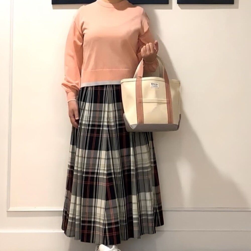 春色ニットでほんのり甘めカジュアルコーデ🍑