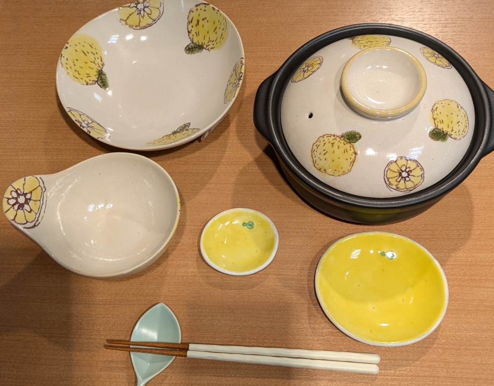 柚子の柄鍋など入荷しました。