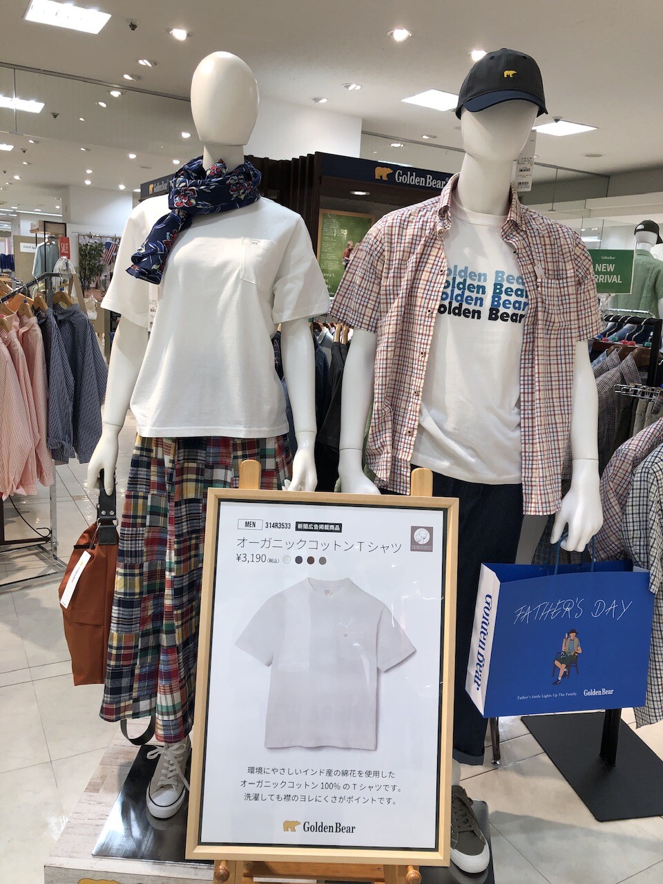 【ゴールデンベア】オーガニックコットンTシャツ👕
