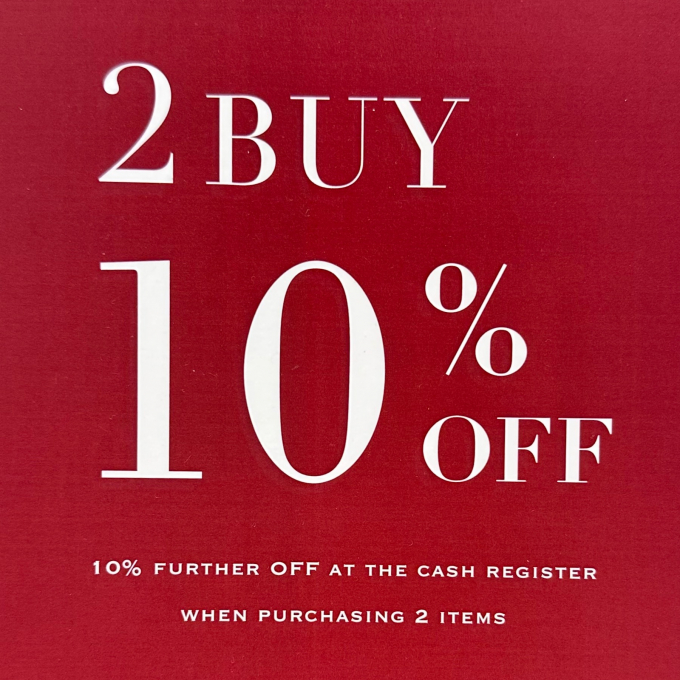 買うなら今💥2BUYで定価のレディースアイテムが10%OFFに❕