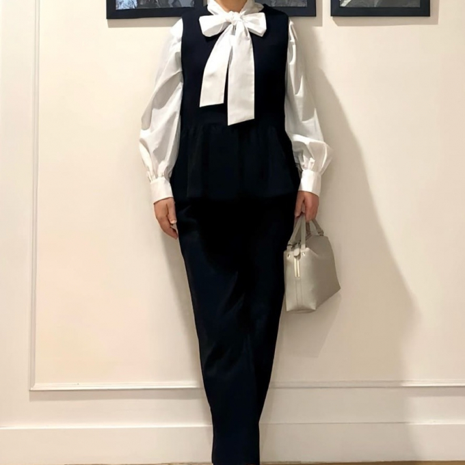 ボウタイ×ツイードでつくる🌸上品かつ甘めなセレモニースタイル✨