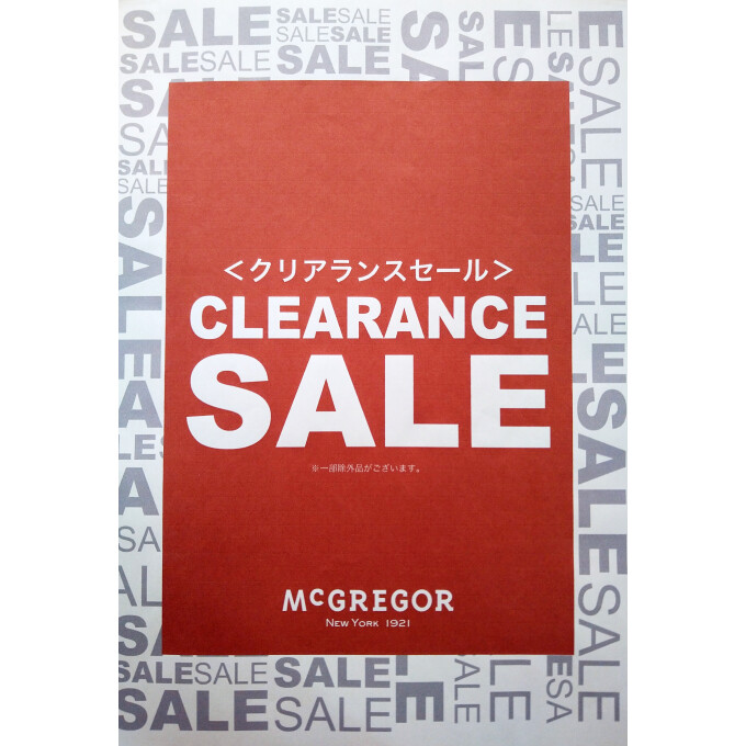 【マックレガー】クリアランスSALE  6/26(金)〜‼️