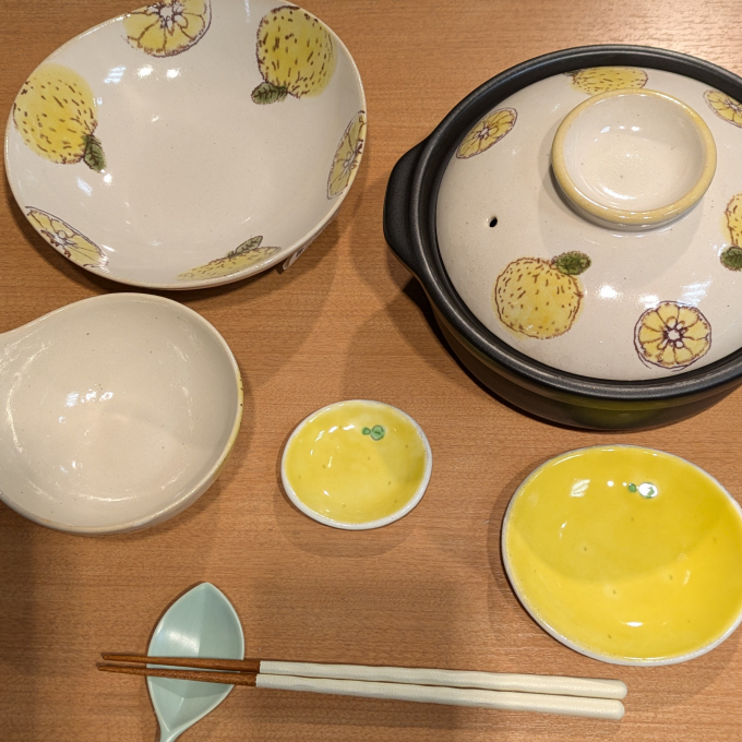 柚子の柄鍋など入荷しました。