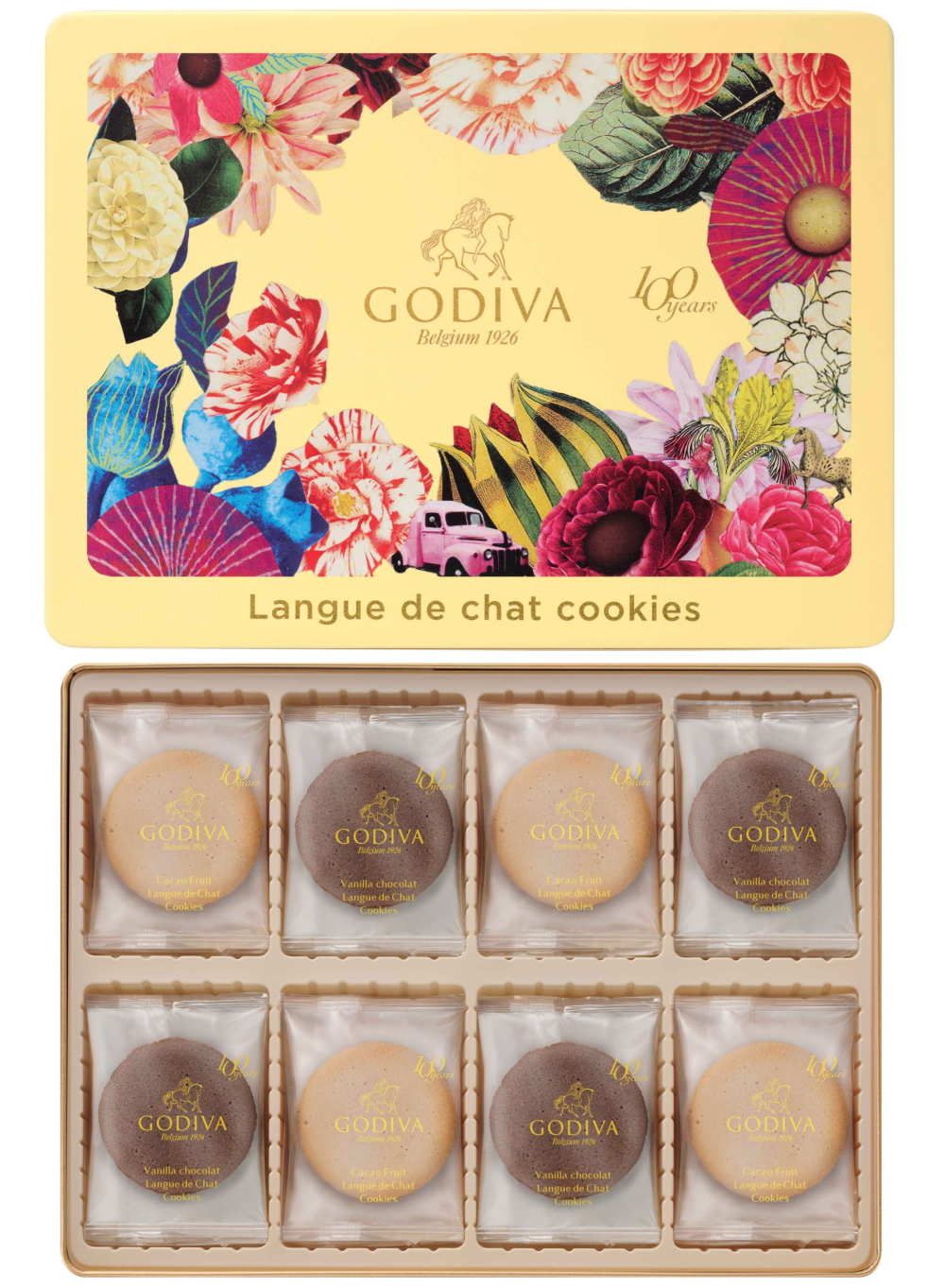《GODIVA》【新商品❣️】🏆100周年記念限定🎖🥂100周年 ラングドシャクッキー アソートメント