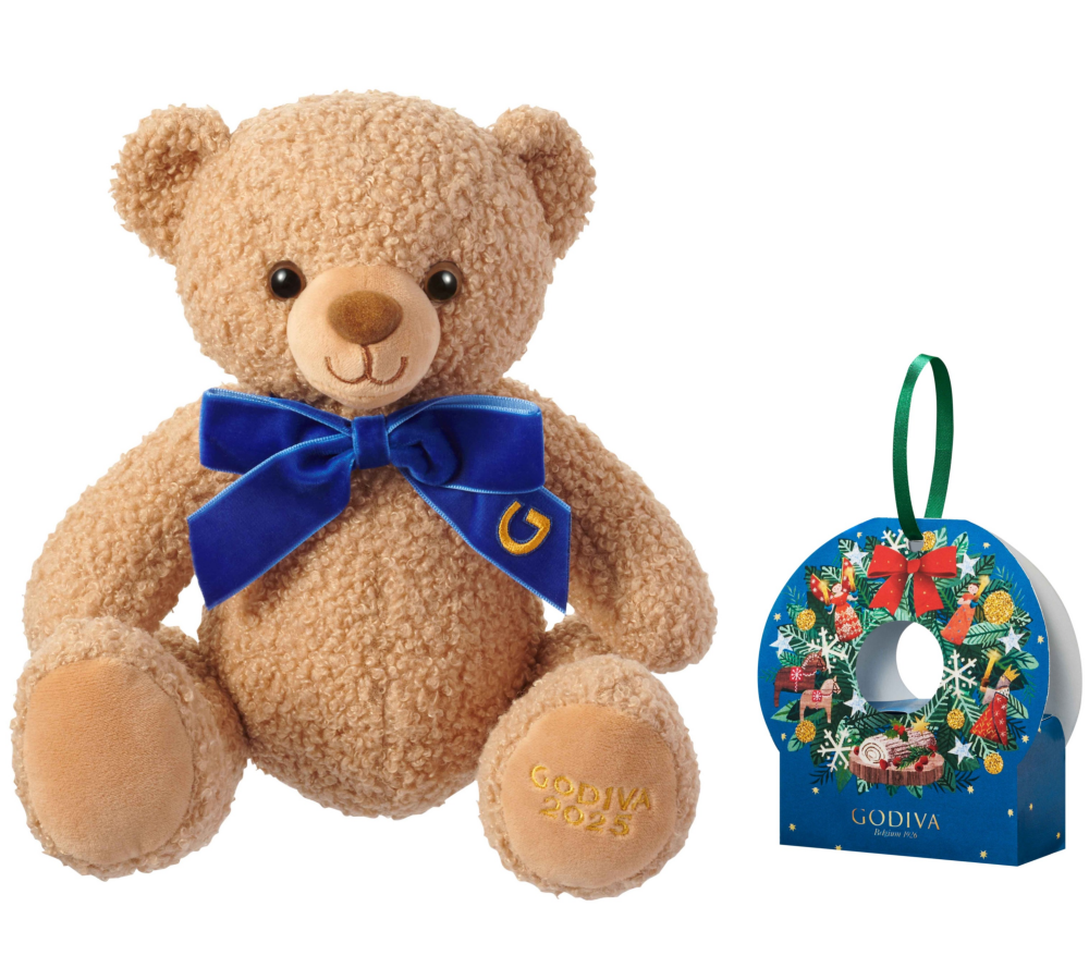 〈GODIVA〉🧸限定商品🎀 ✨ブッシュド ノエル ベア ＆ G キューブ オーナメント