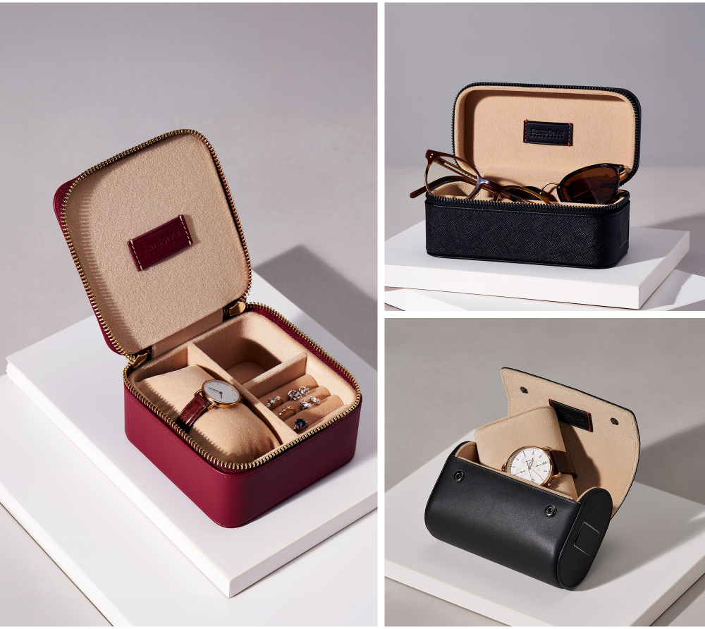 大切な時計や眼鏡、ジュエリーを美しく収めるレザーケースコレクション