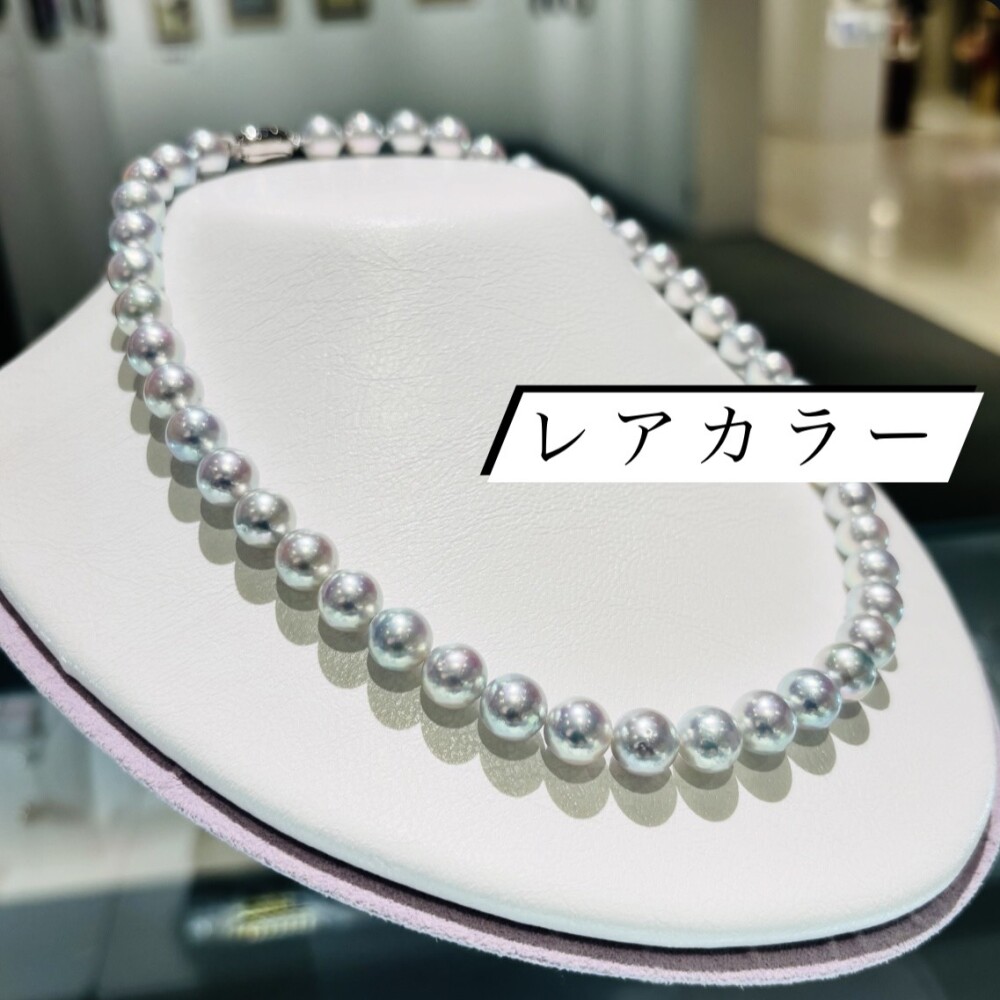 🔷アコヤ真珠のブルーカラーネックレス🔷