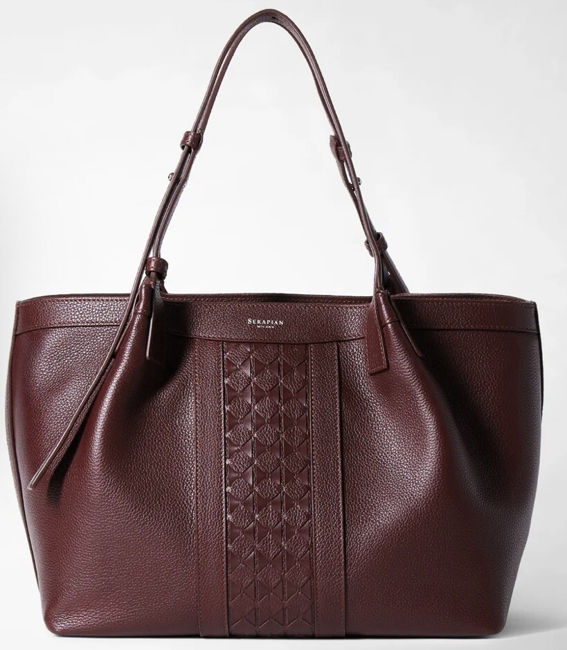 CACHEMIREレザー & MOSAICO製スモールSECRETトートバッグ