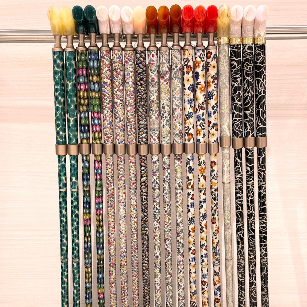 〈つえ姫〉オリジナル 全体柄の折りたたみ杖　　