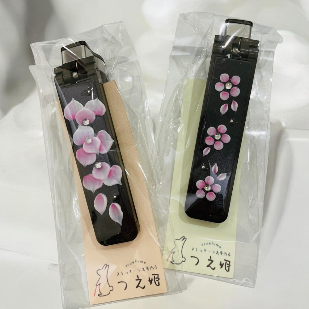 🌸ピンクの花柄杖ホルダー🌸