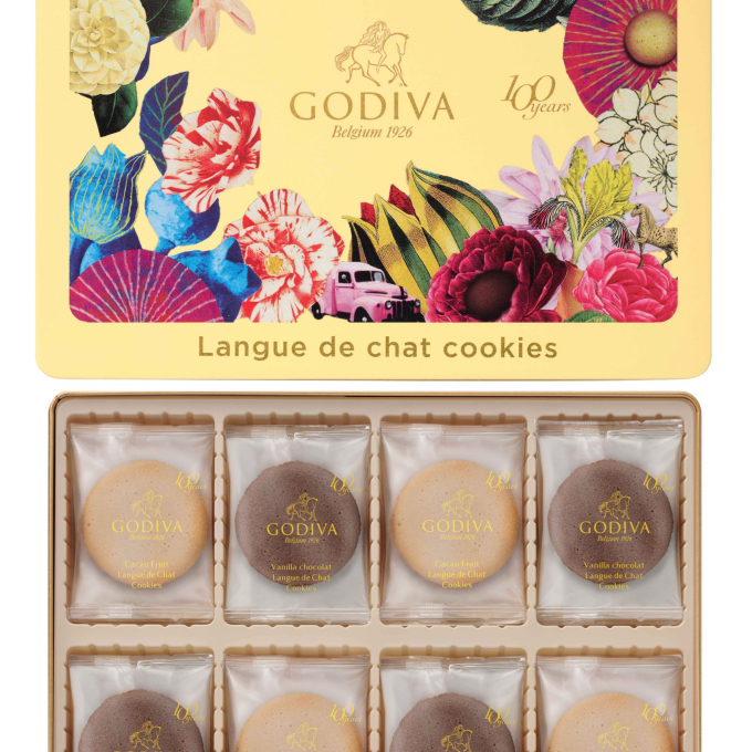 《GODIVA》【新商品❣️】🏆100周年記念限定🎖🥂100周年 ラングドシャクッキー アソートメント