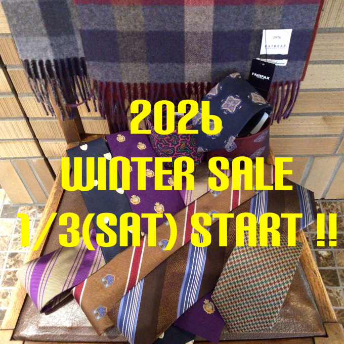 【FAIRFAX】1/3 Winter Sale Start !!