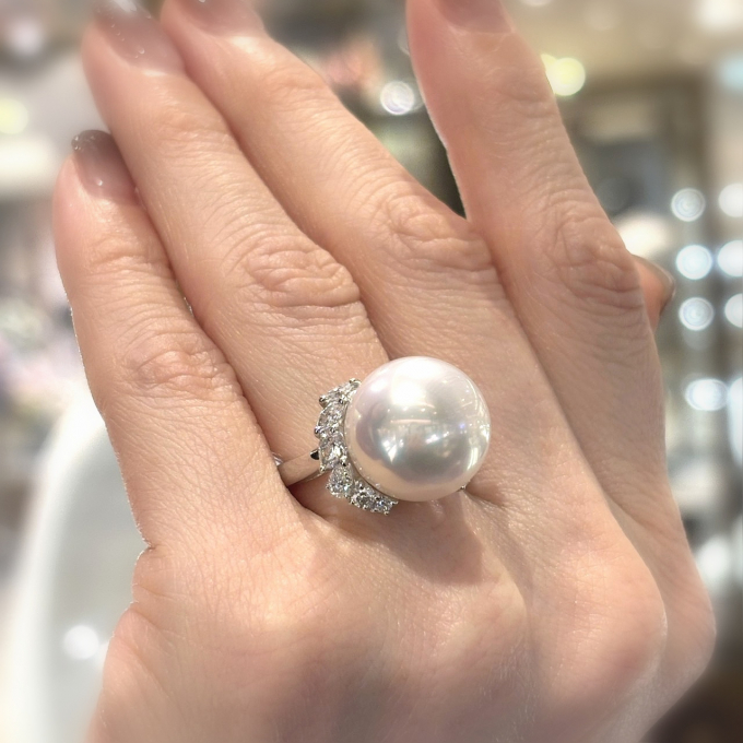 15.3mmの大粒パールリング！！