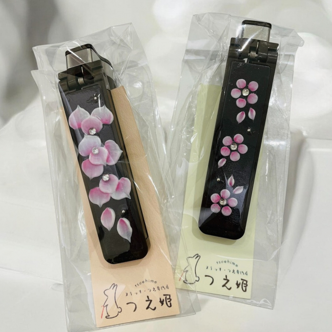 🌸ピンクの花柄杖ホルダー🌸