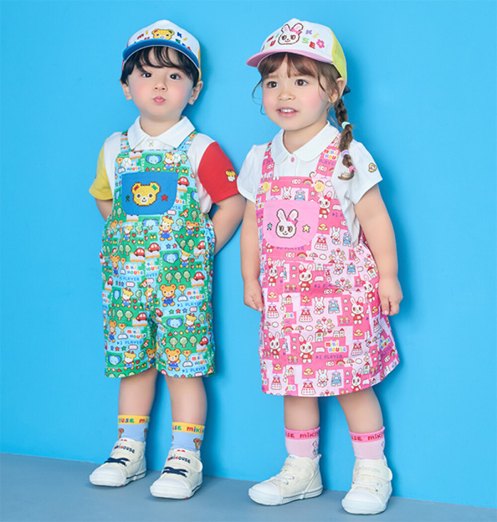 レトロゲームシリーズ🐻🐰オーバーオール&ジャンパースカート