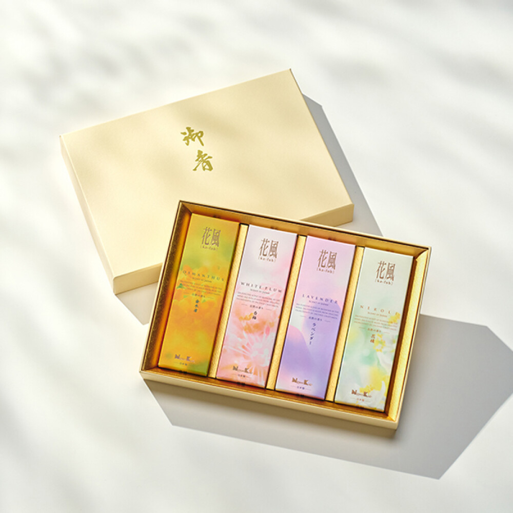 【新発売】線香　花風シリーズ進物4種入