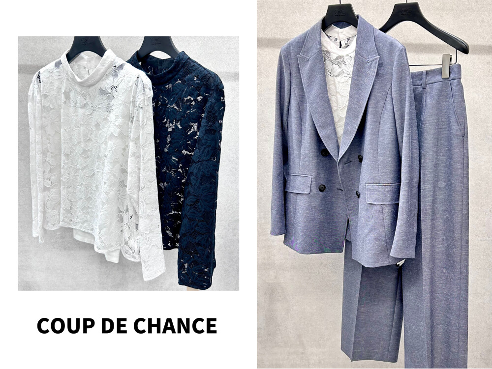 COUP DE CHANCE  さらっと羽織れるダブルジャケット