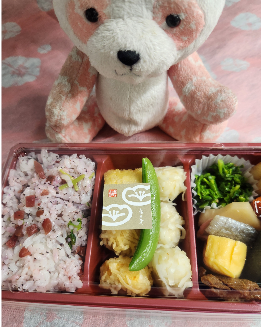 勢い良いお弁当と愛猫。