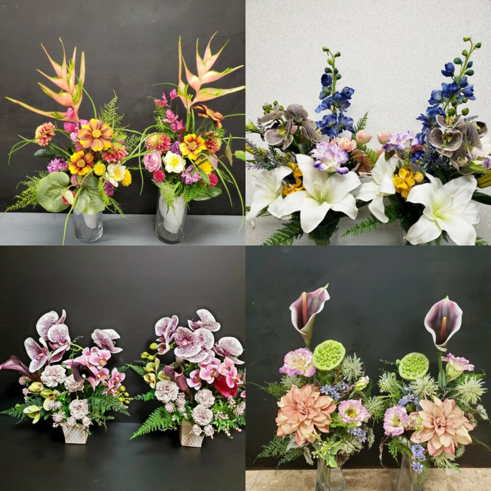 💐お仏壇と墓地のお供え花、造花です。