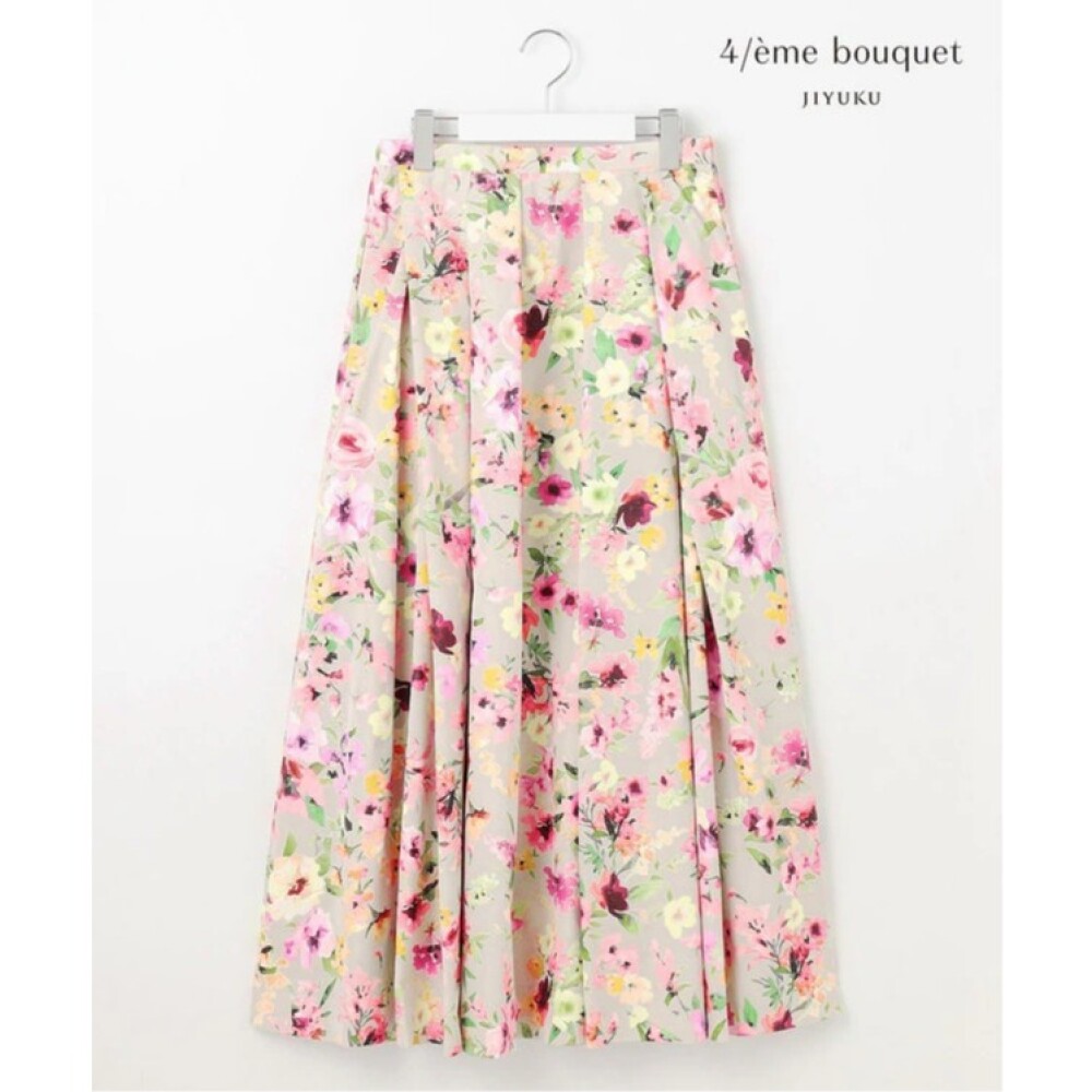 【カトリエムブーケ】フラワー柄がコーデの主役に◎フレアスカート