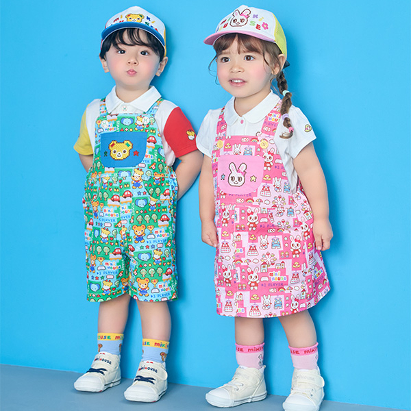 レトロゲームシリーズ🐻🐰オーバーオール&ジャンパースカート