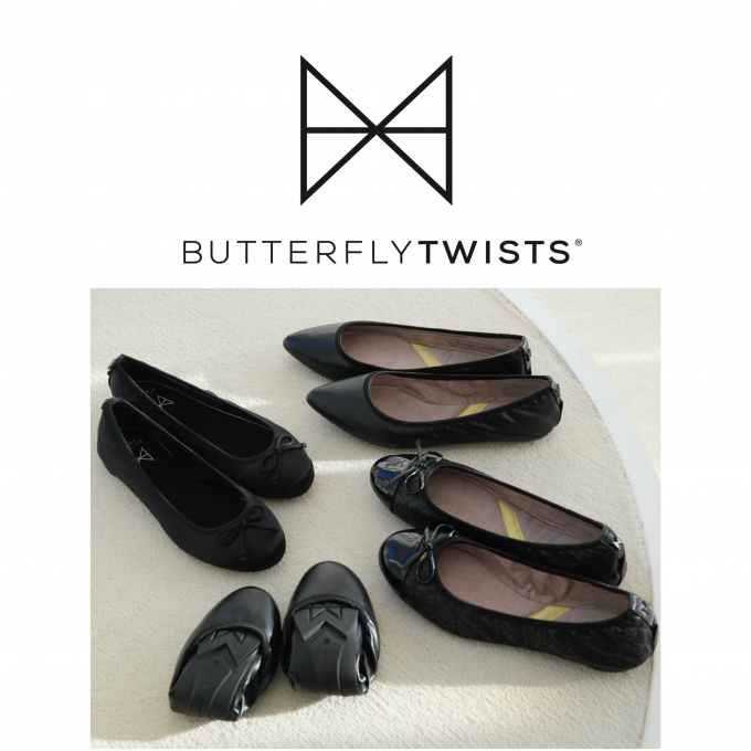 折りたためるシューズ【バタフライツイスト】