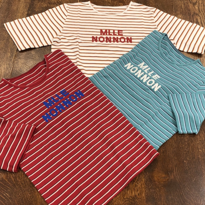 秋色ボーダーTシャツ