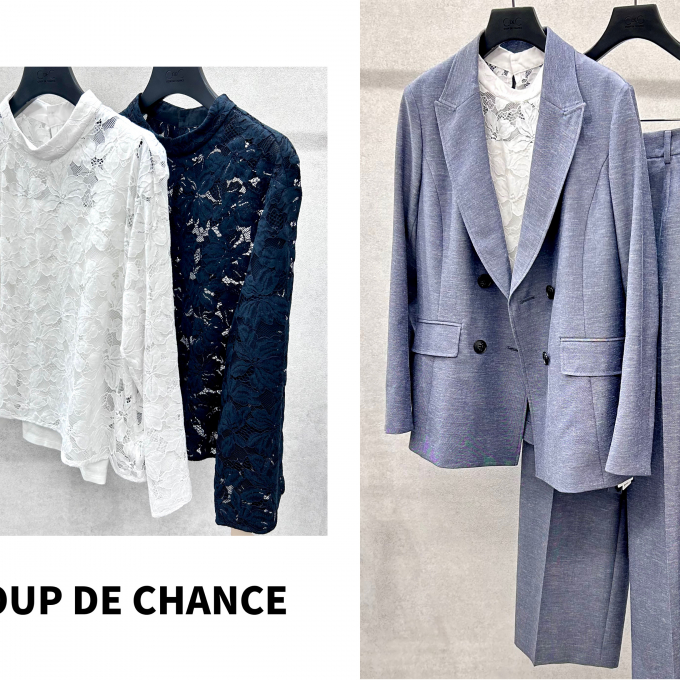 COUP DE CHANCE  さらっと羽織れるダブルジャケット