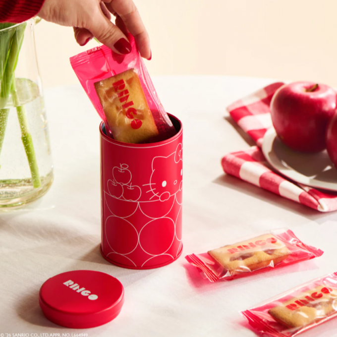 【RINGO10周年コラボ商品】RINGOフィナンシェハローキティ缶🎀🍎